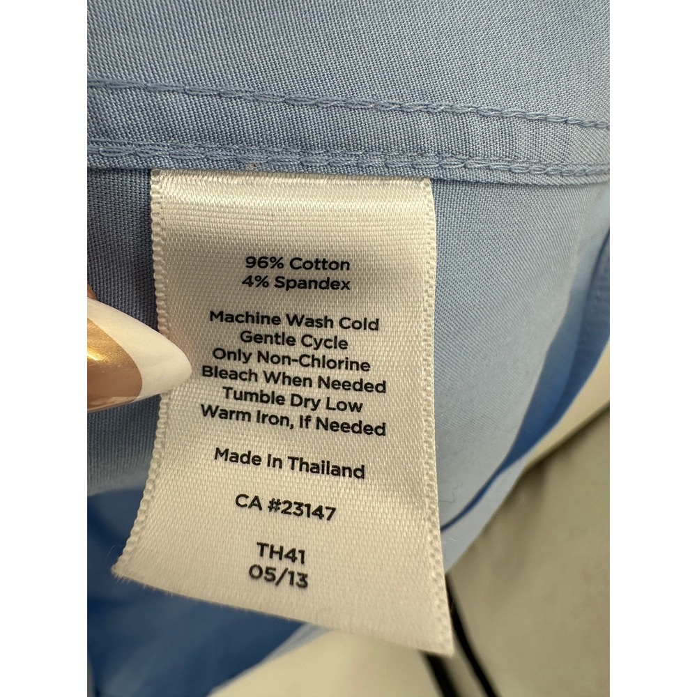 Talbots Womens Blue Button Down Dress Shirt Sz 18 Career Office Workwear Minimal - Picture 7 of 7